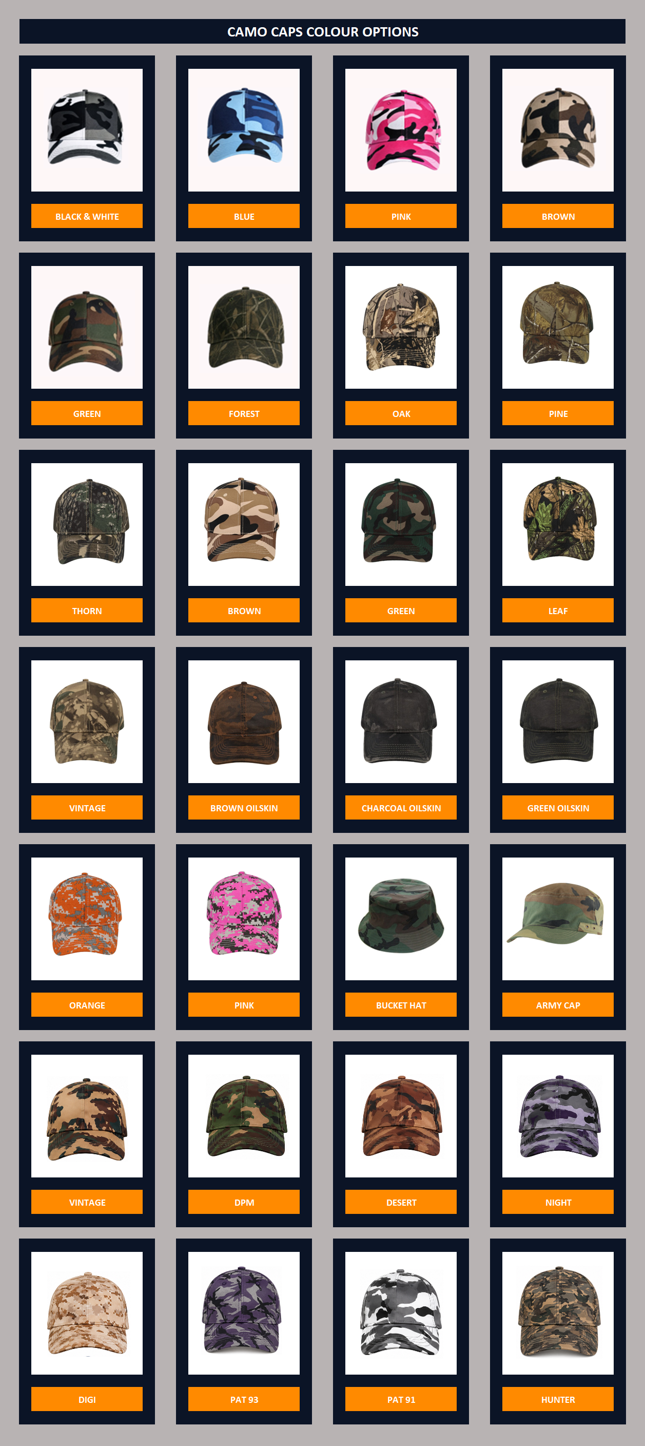 CAMO CAPS ALL