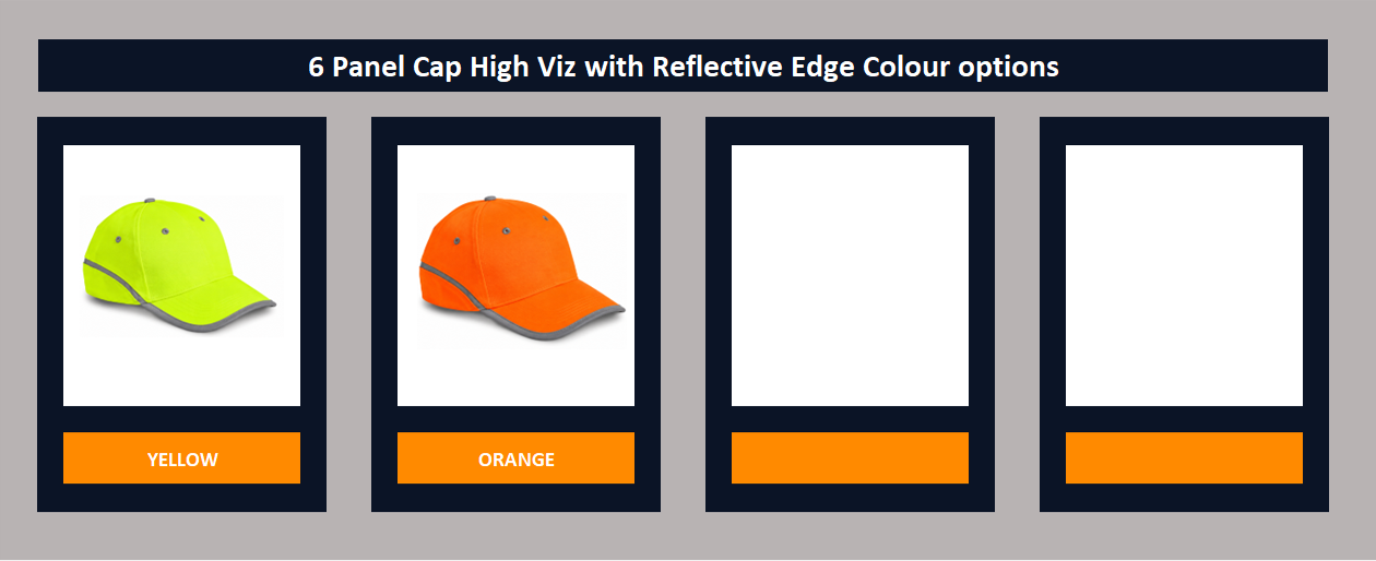 6 Panel Cap High Viz with Reflective Edge