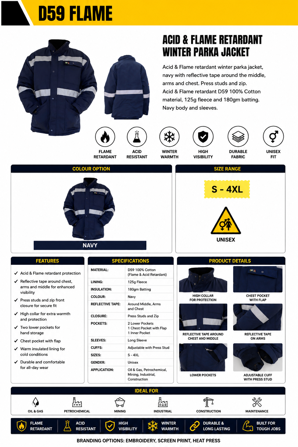 D59 SASOL jacket spec
