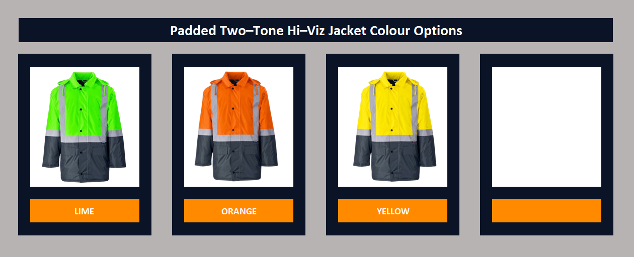 Padded Two–Tone Hi–Viz Jacket