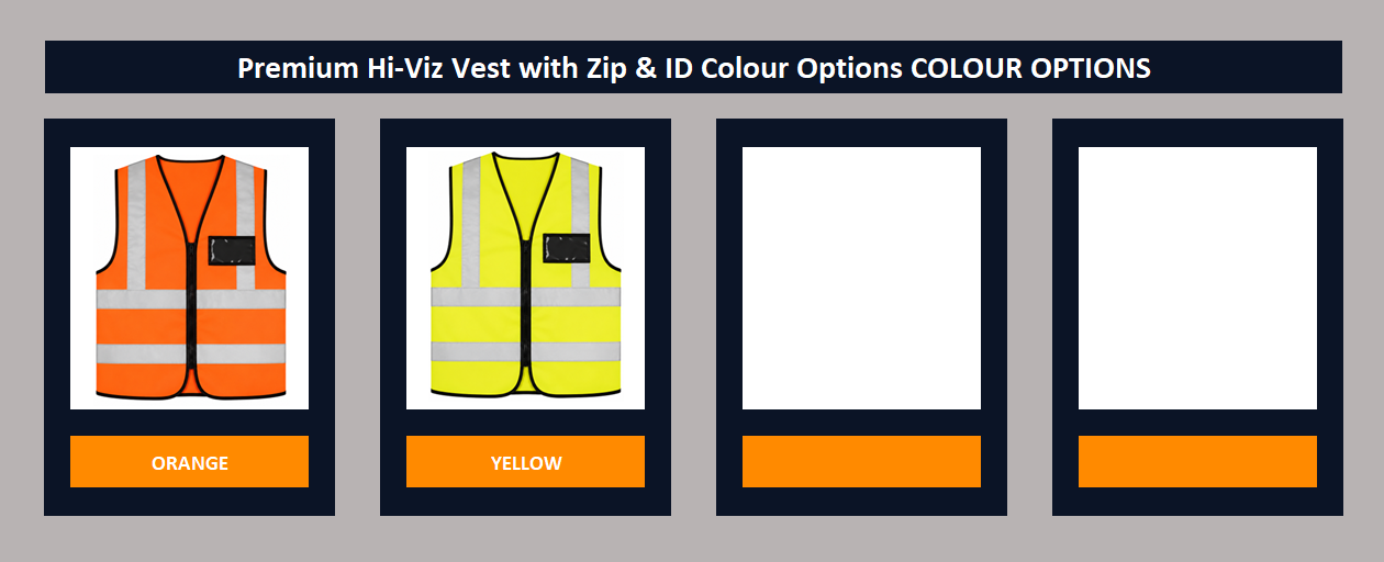 Premium Hi-Viz Vest Zip & ID