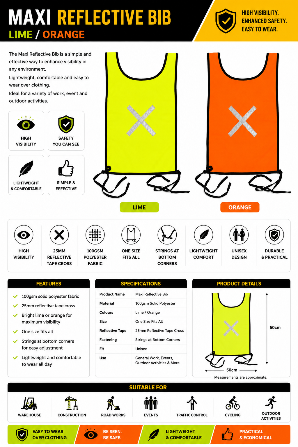 Reflective Bib SPEC
