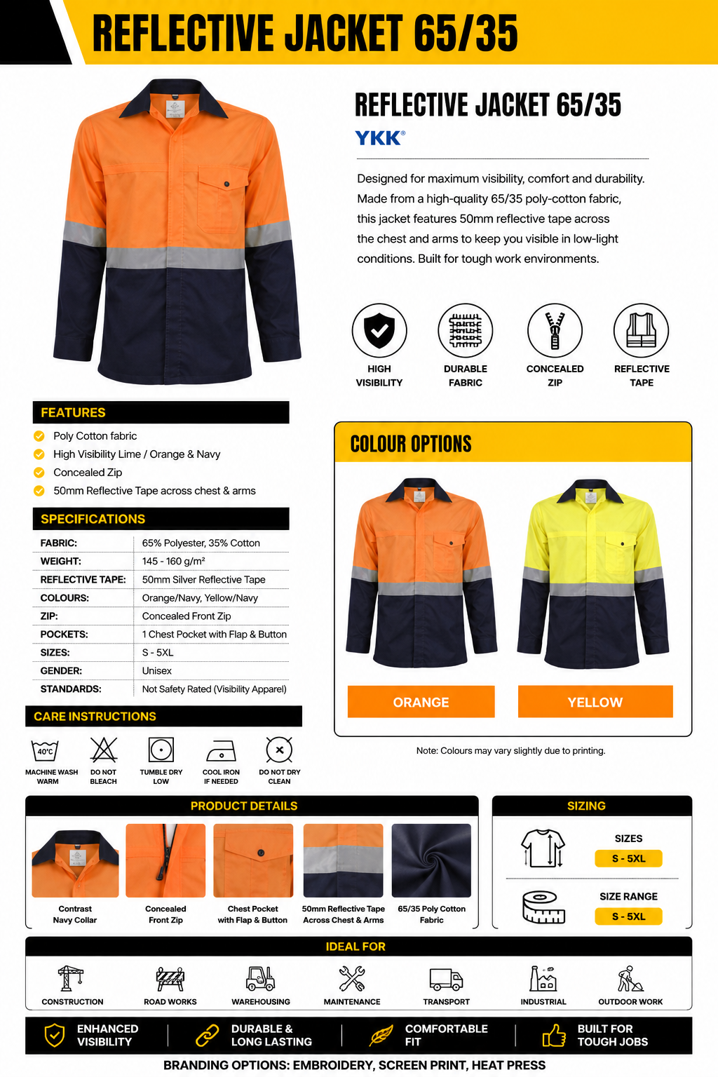 Reflective Jacket 65 35 spec
