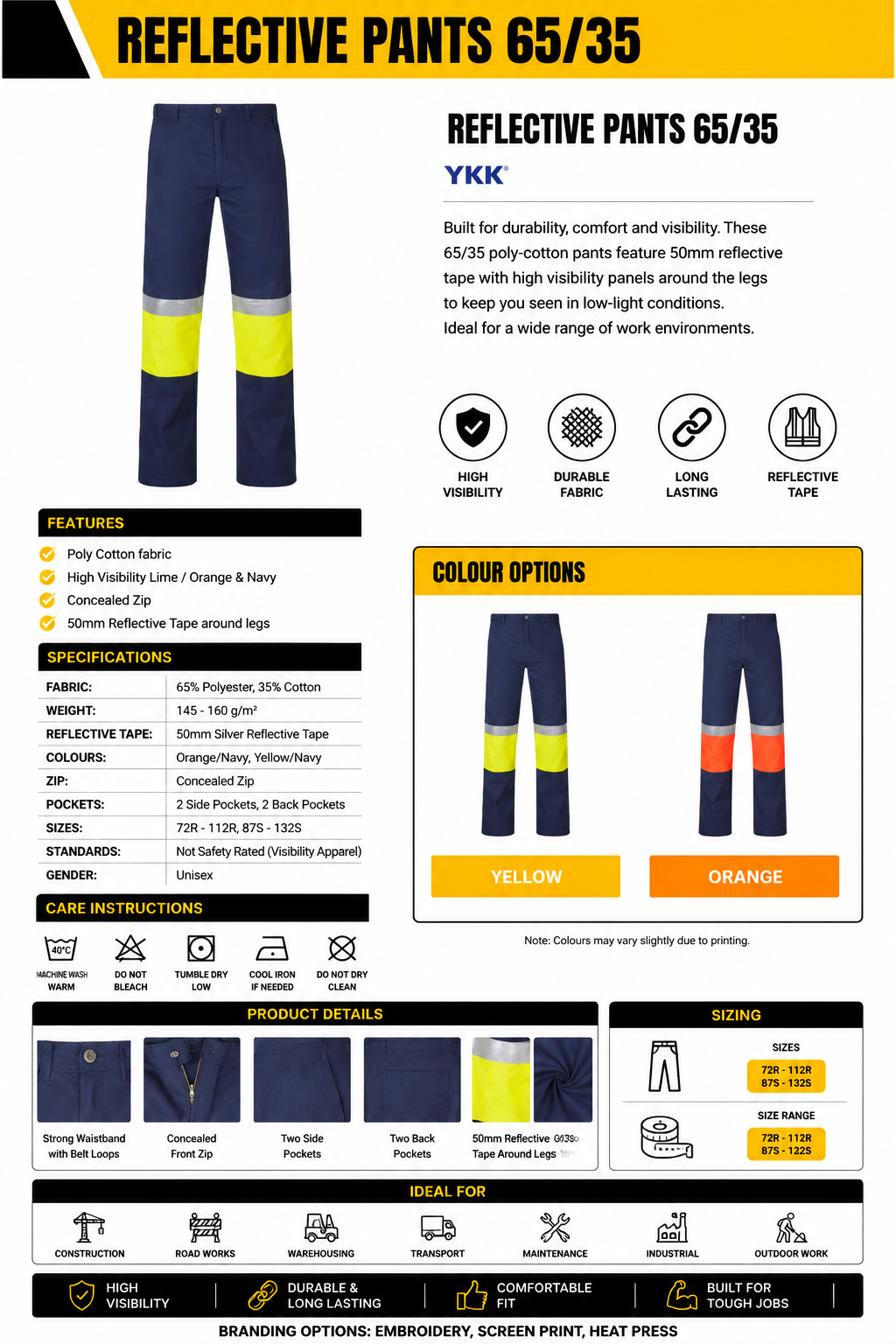 Reflective Pants 65 35 spec
