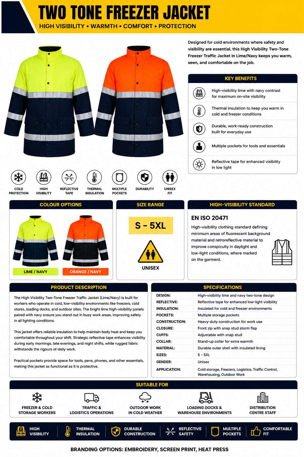 Two Tone Freezer Jacket SPEC
