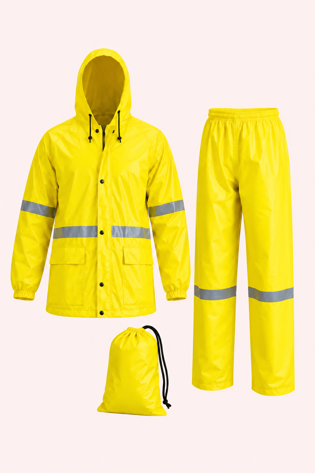 RUBBERISED RAINSUIT HI-VIZ MANUFACTURED