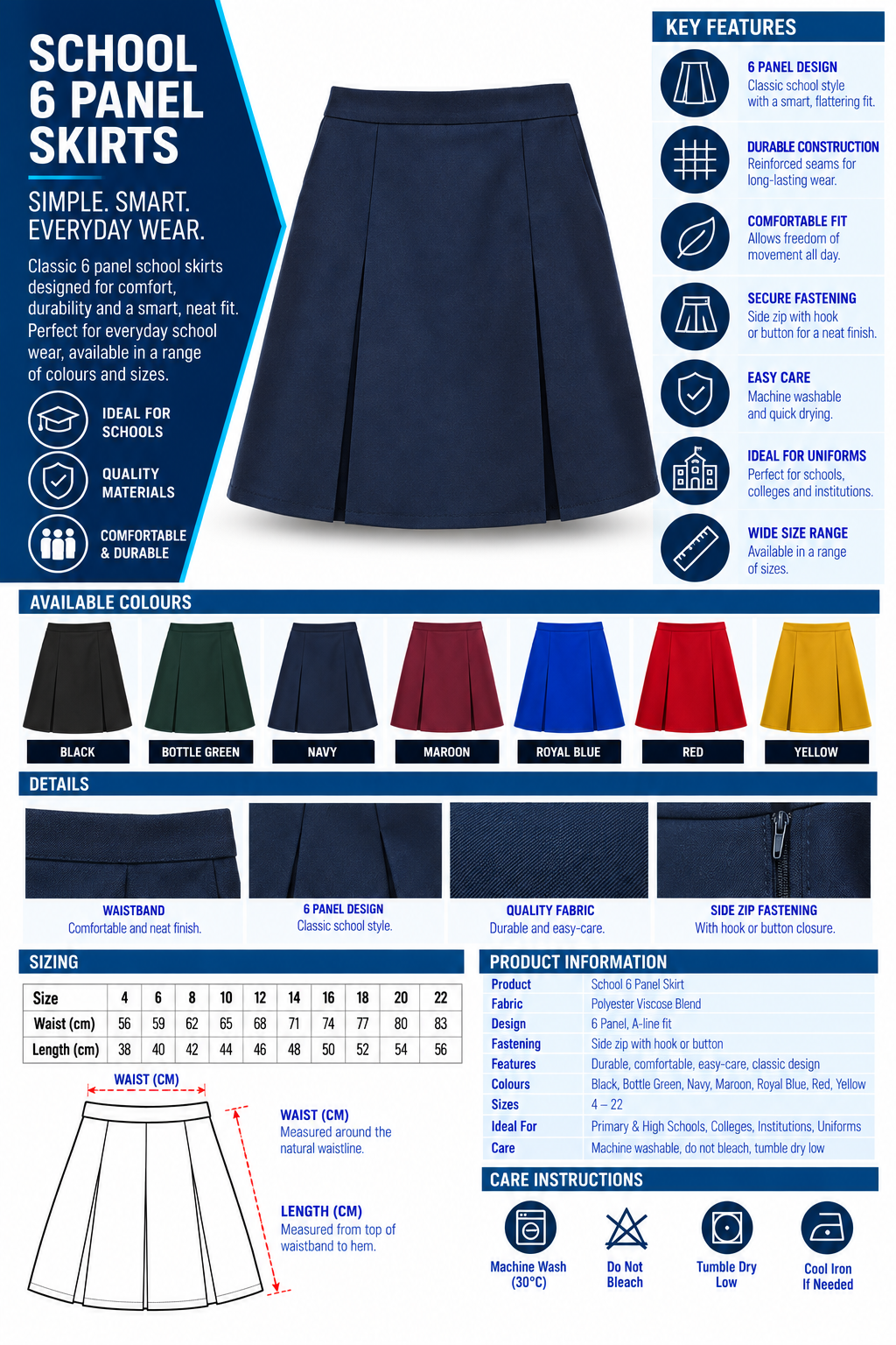 6 PANEL SKIRT