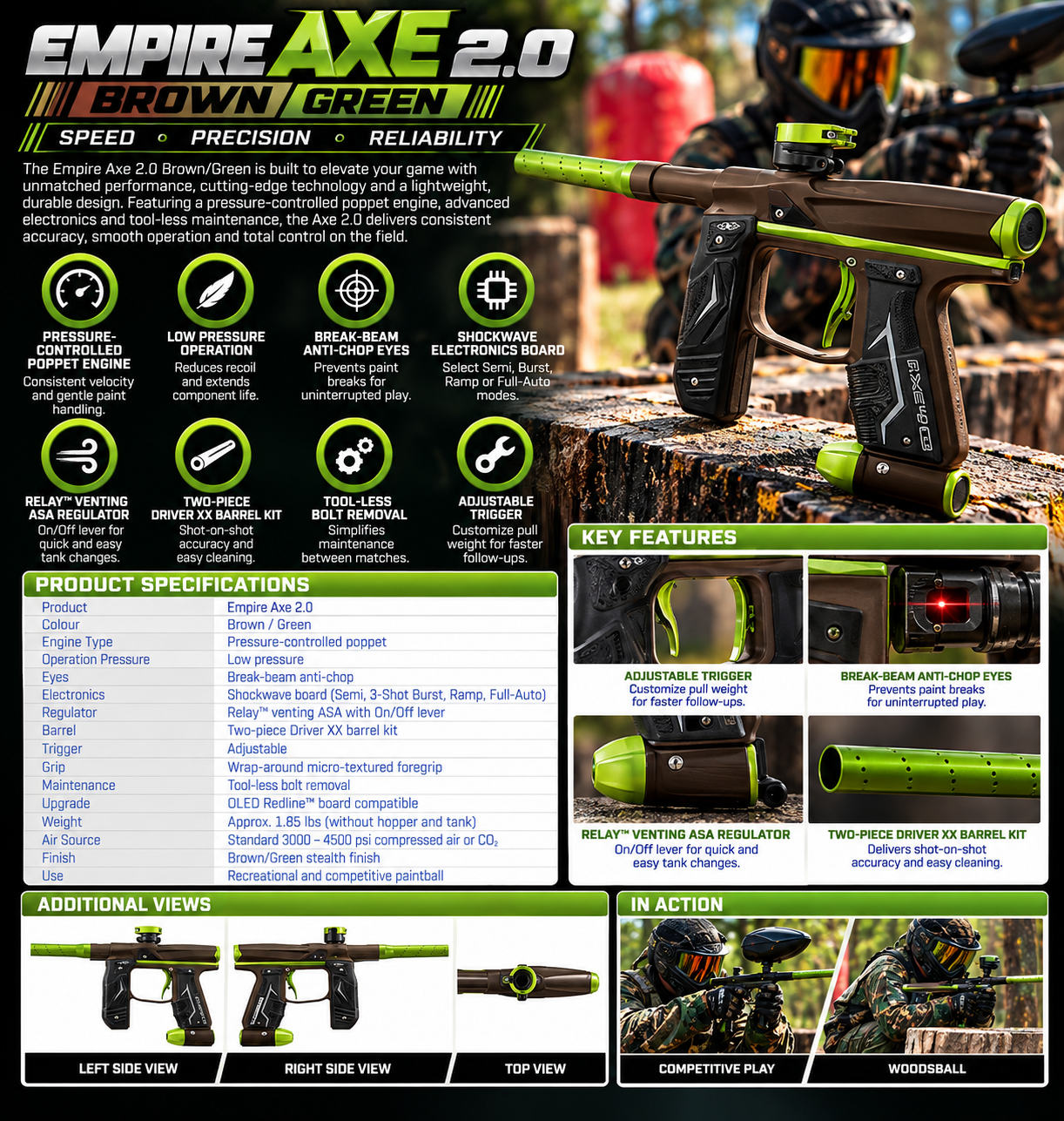 Empire Axe 2.0 Brown Green