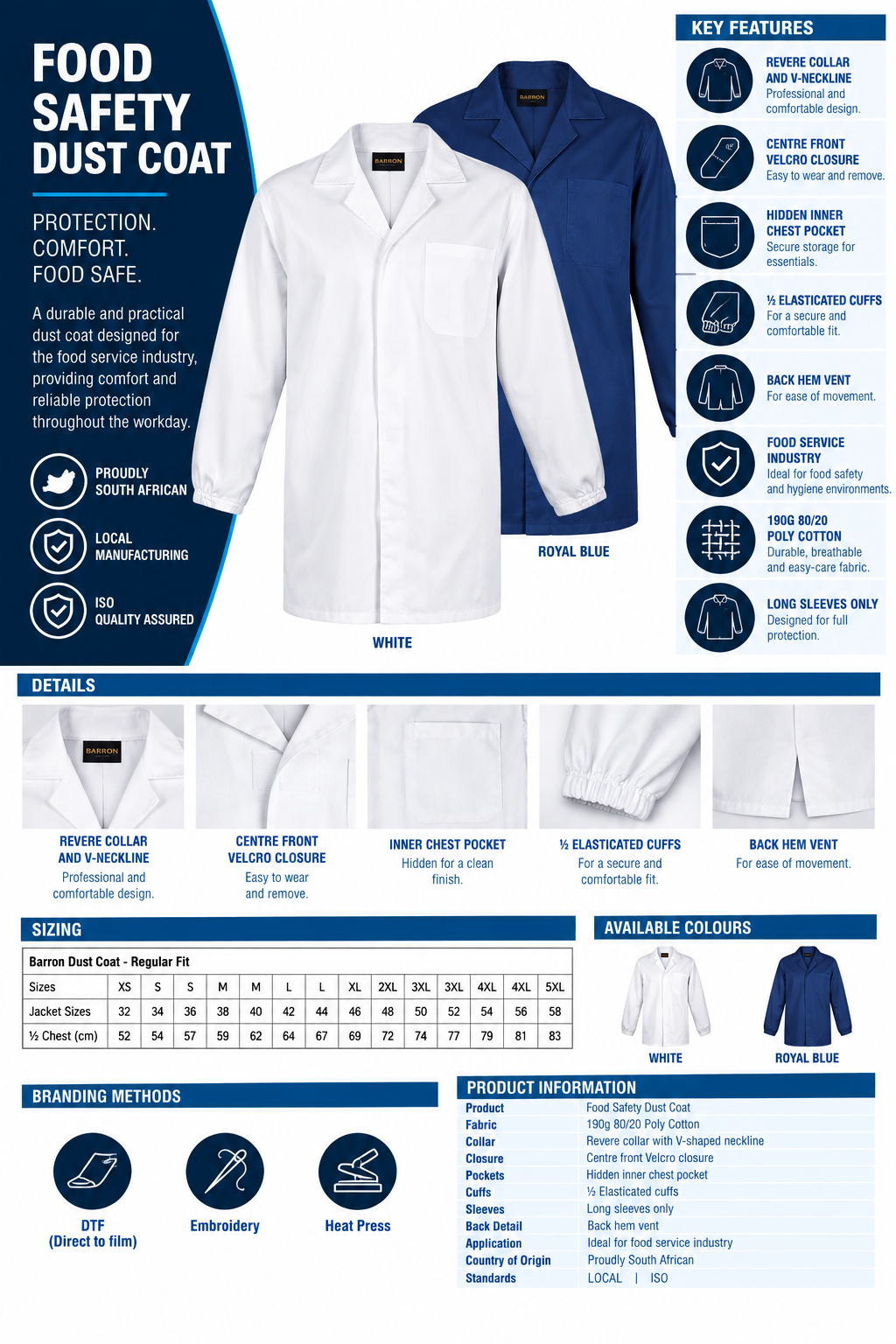 Food Safety Dust Coat