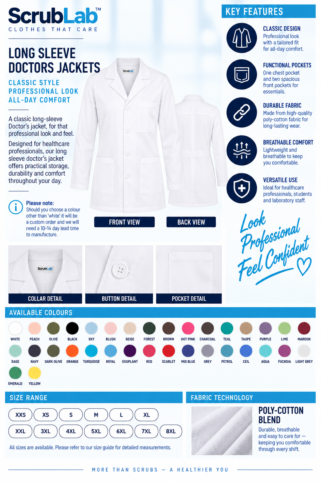 Long Sleeve Doctors Jackets