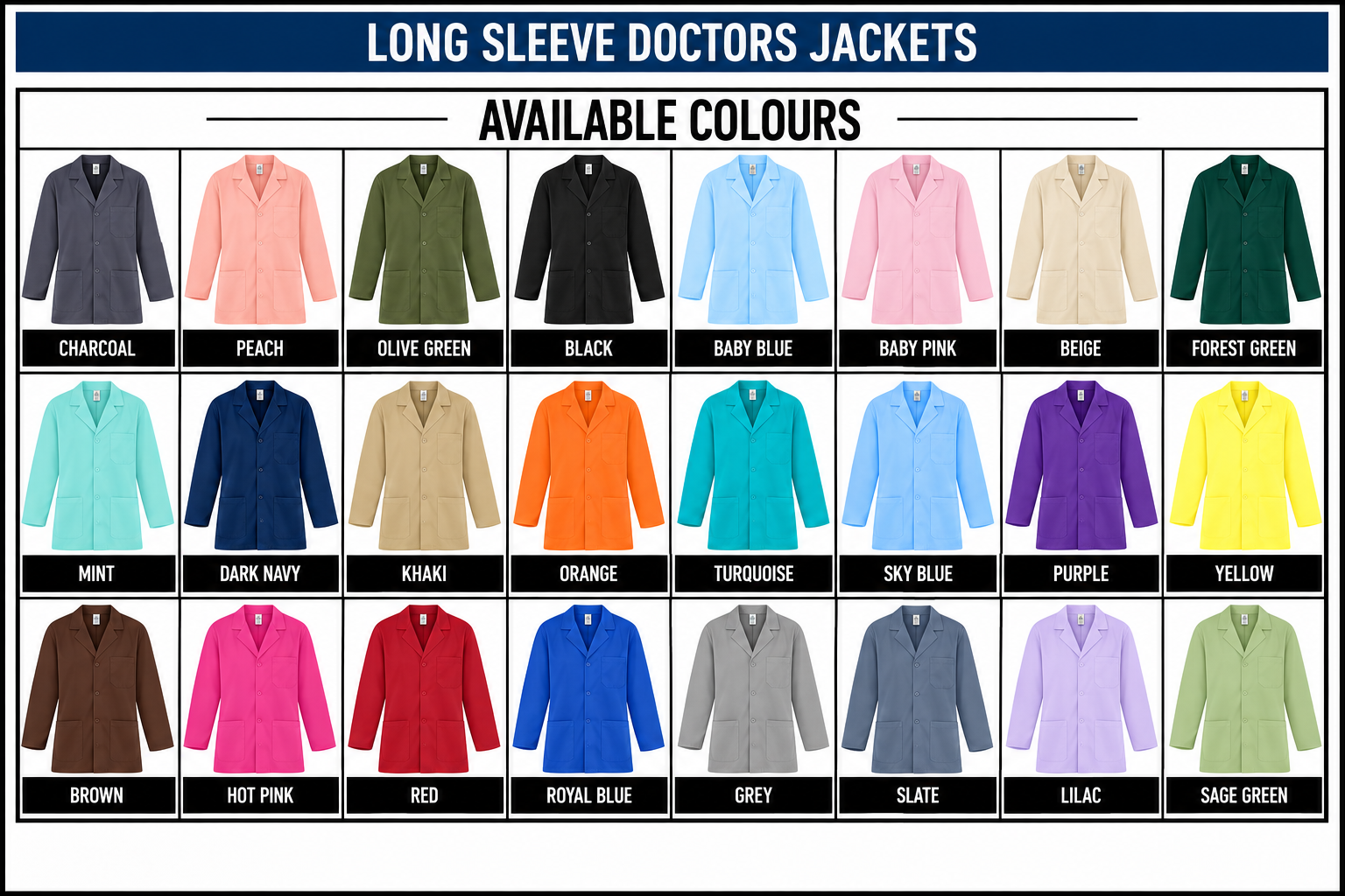 Long Sleeve Doctors Jackets12