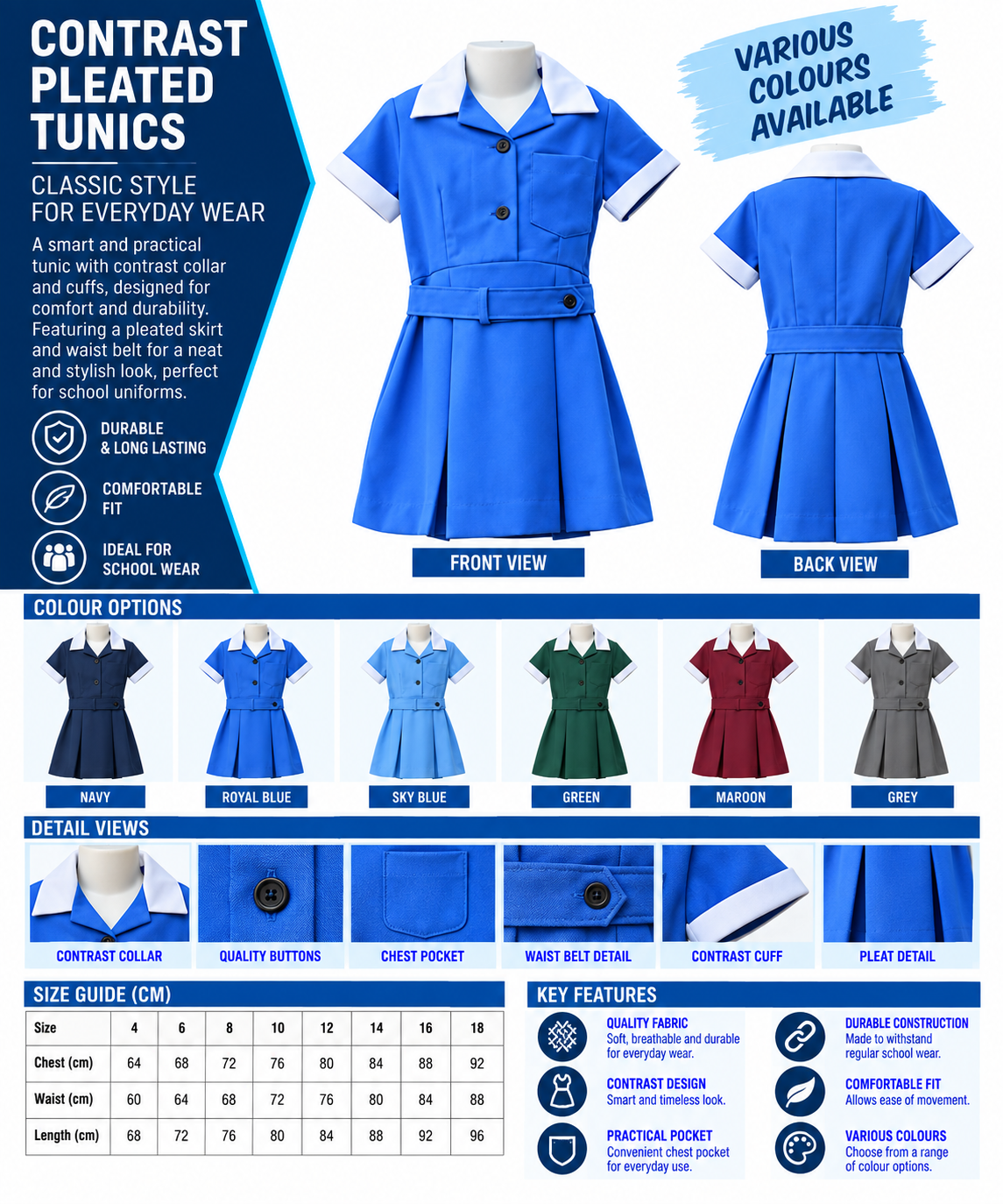 PLEATED TUNICS