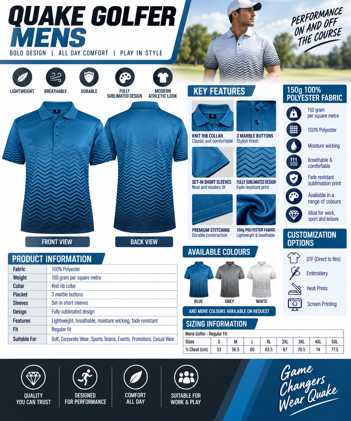 Quake Golfer Mens
