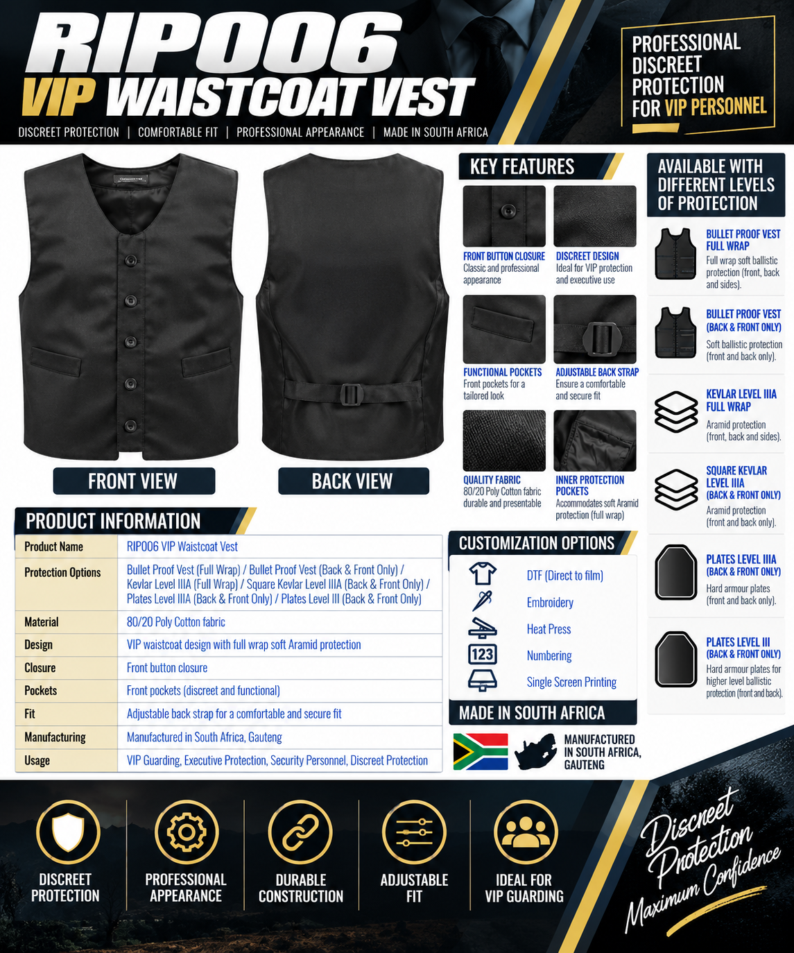 RIP006 VIP WAISTCOAT