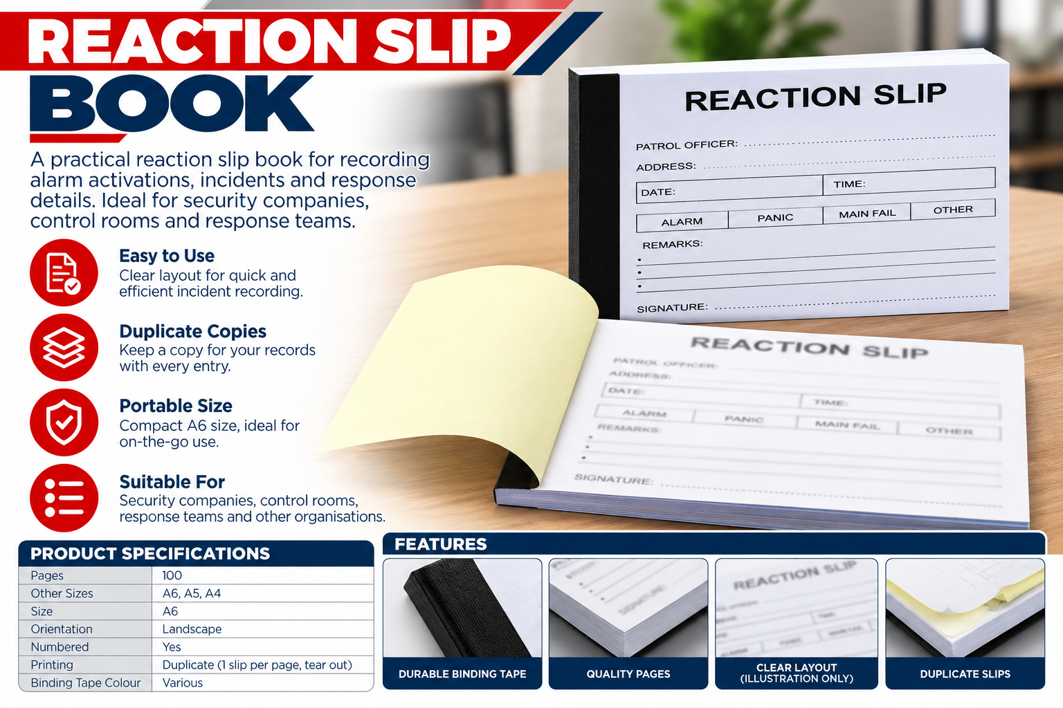 Reaction Slip Book Duplicate
