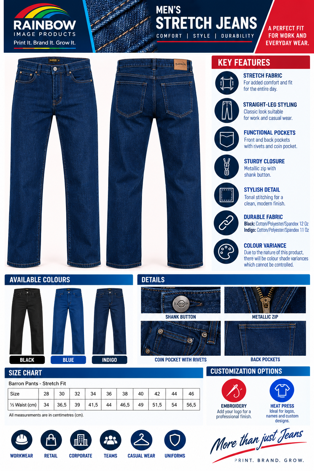 Stretch Jeans Mens