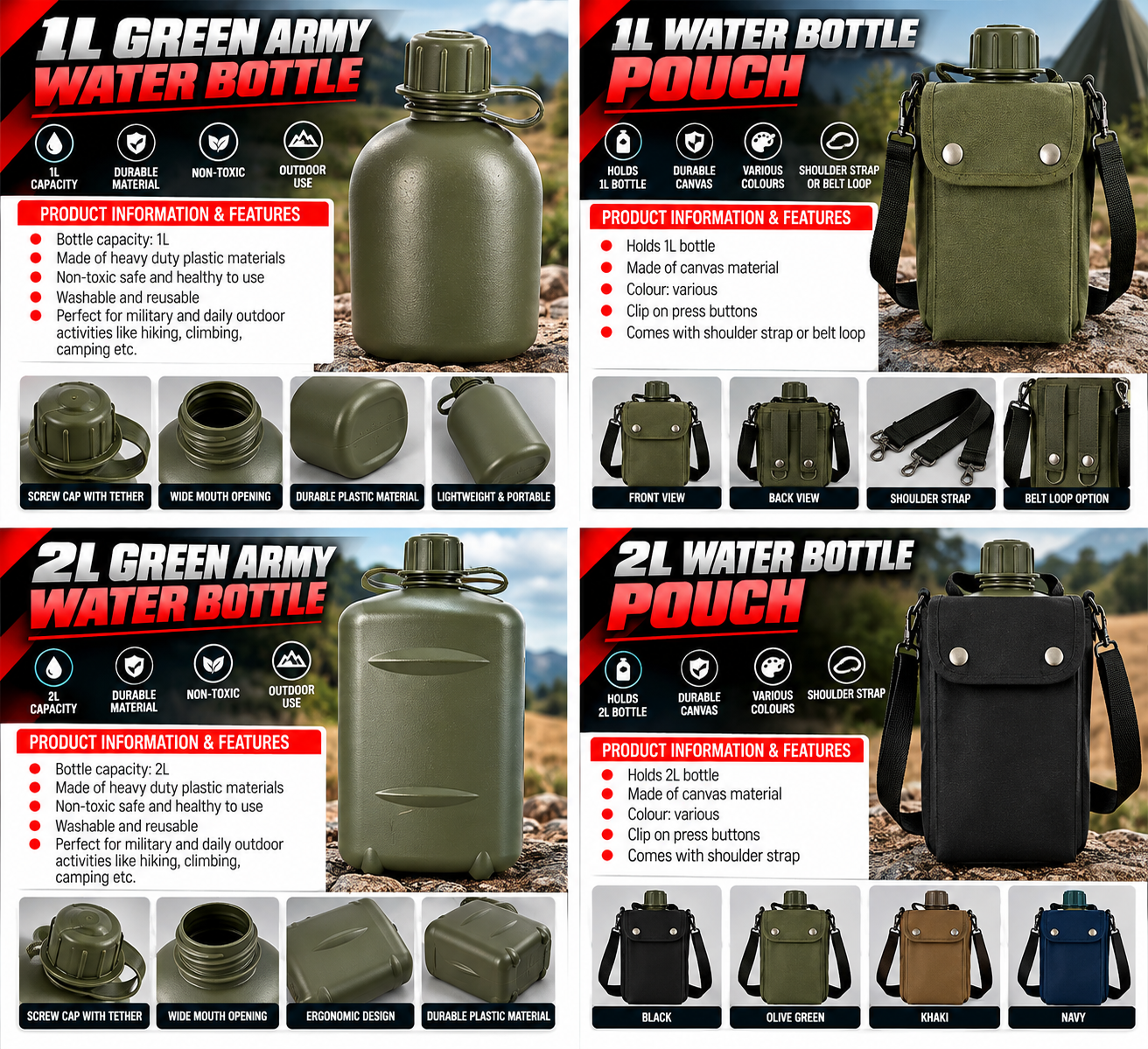 WATER BOTTLES