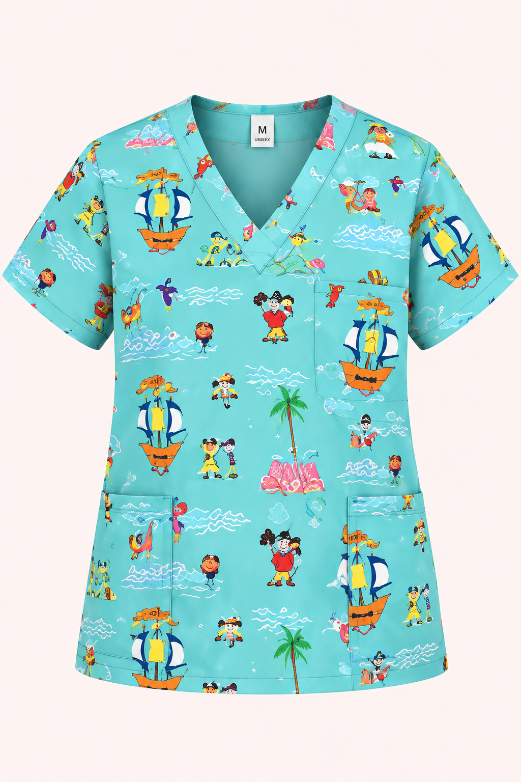 pRINTED SCRUB TOPS1
