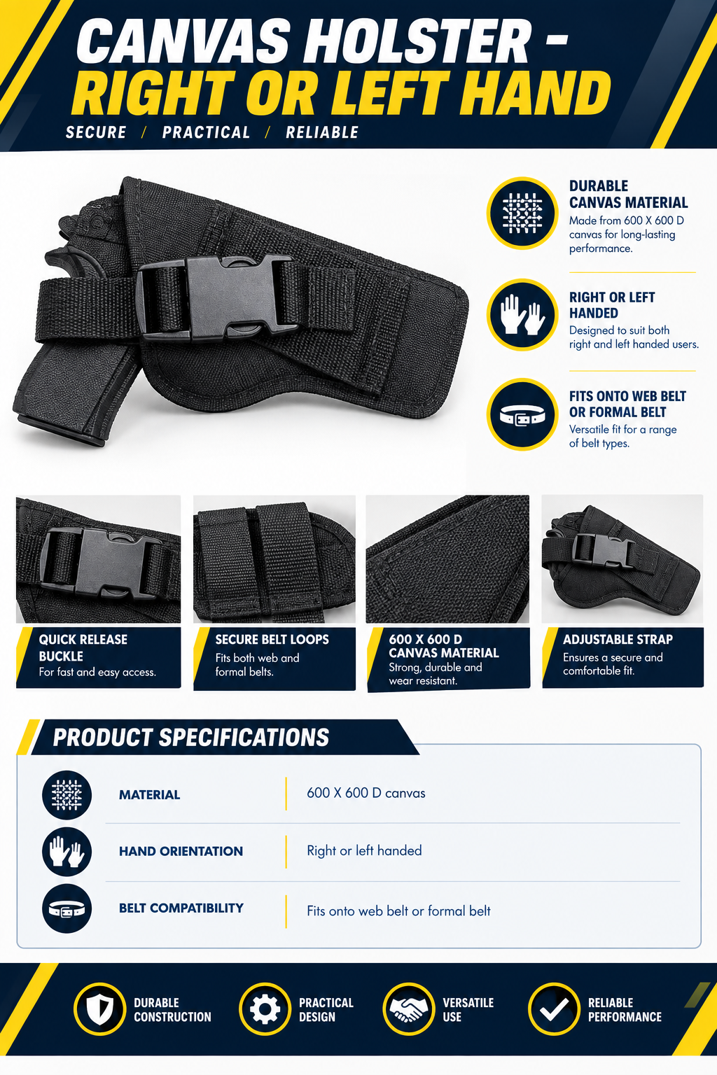 CANVAS GUN HOLSTER
