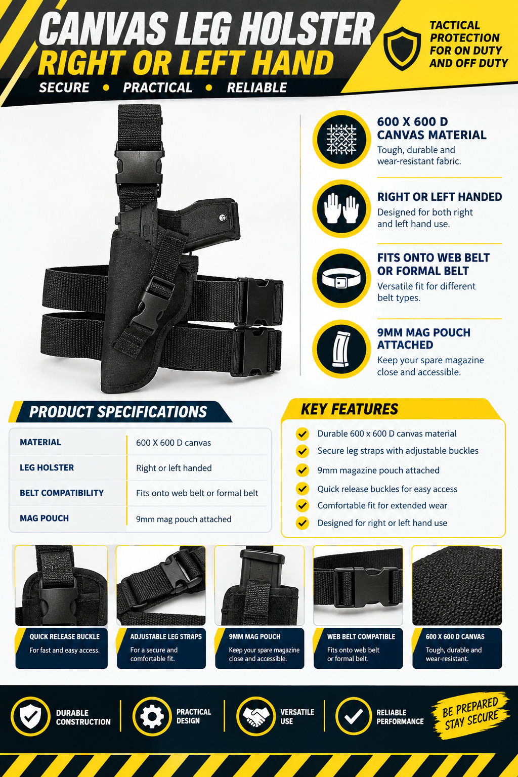 CANVAS LEG HOLSTER