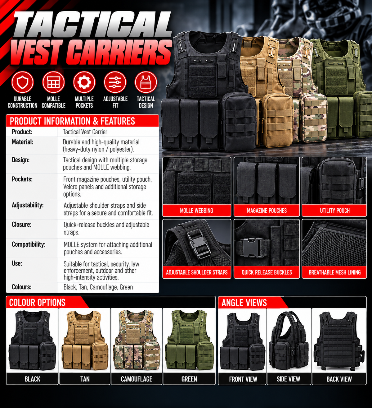 TACTICAL VEST CARRIERS
