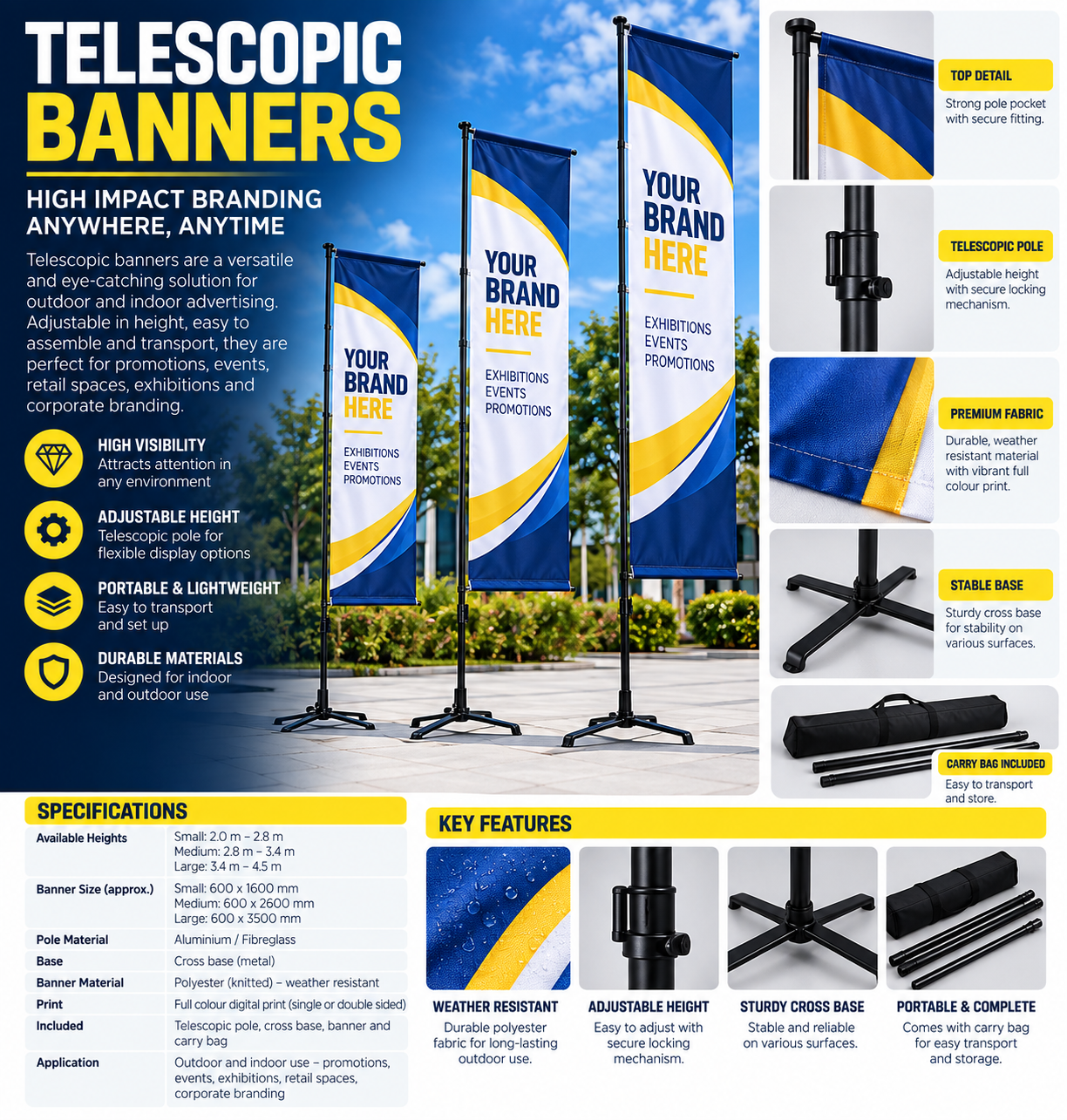 TELESCOPIC BANNER