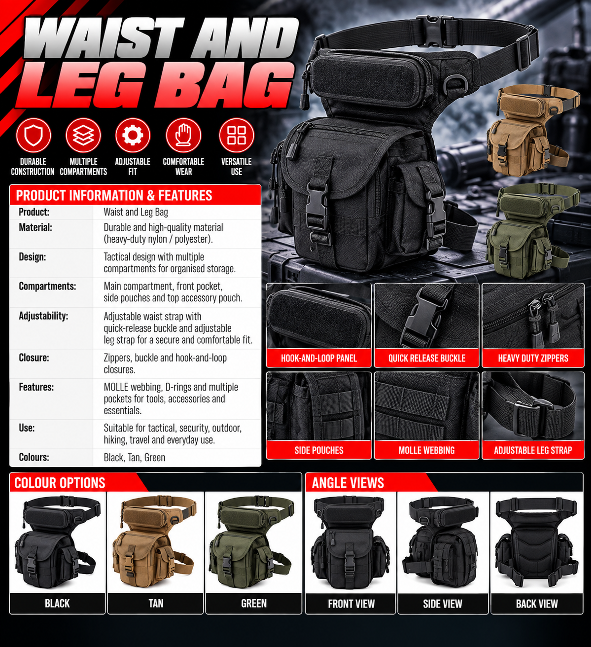 WAIST & LEG BAG
